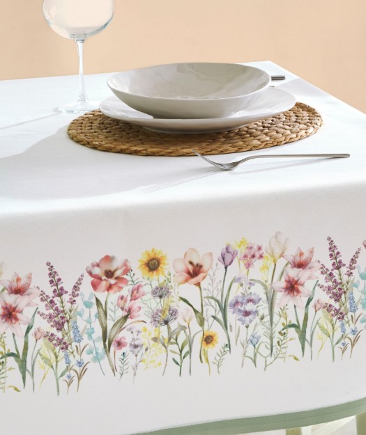 Picture of Manamo Spring Flowers Digital Printed  Table Cloth  140x250 cm  
