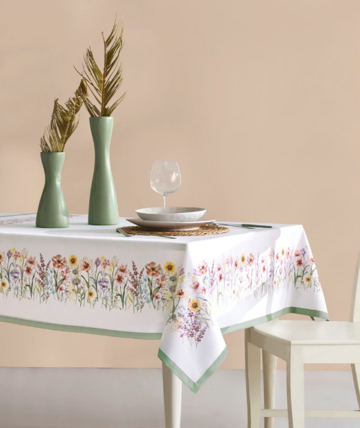 Picture of Manamo Spring Flower Digital Printed  Table Cloth  140x140 cm 