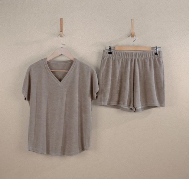 Picture of Manamo Home Wear Set Short & V-neck Shirt Lucia Beige 
