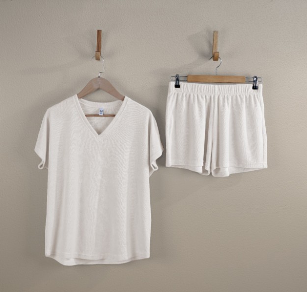 Picture of Manamo Home Wear Set Short & V-neck Shirt Lucia Ecru 