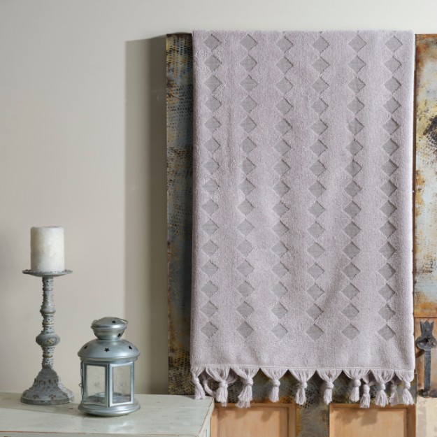 Picture of Manamo Veno Jacquard Bath Towel Grey 70x140 