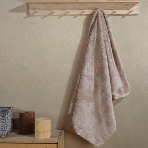 Picture of Manamo Pure Bamboo Bath Towel Beige 75x150  