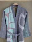 Picture of Manamo Bathrobe Procyon Navy Blue Unisex One Size 