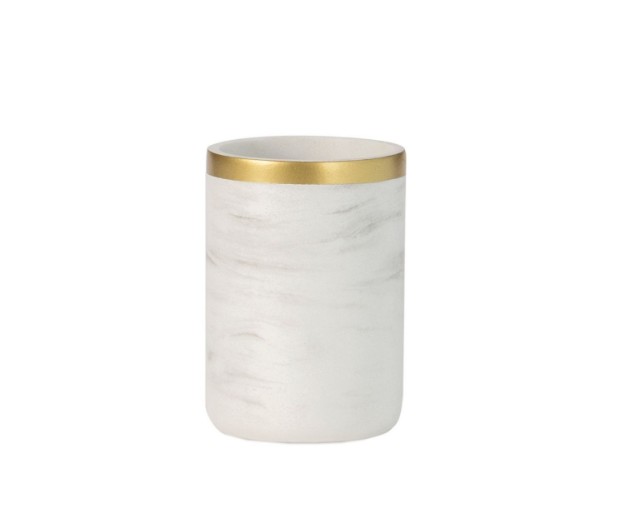 Picture of Classic marbled white bathroom toothbrush holder Porte  14X9,5X3 cm