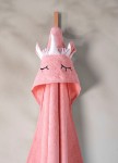 Picture of Manamo Baby Hooded Towel Unicorn Pink 90x90  