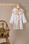 Picture of Manamo Fox Cream Hooded Bathrobe   