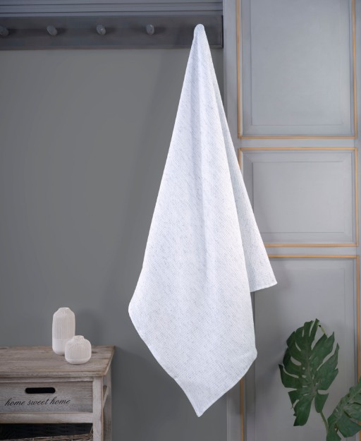 Picture of Manamo Calida Waffle Bath Towel White 90x150  