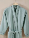 Picture of Manamo Azure Waffle Kimono Bathrobe Cameo