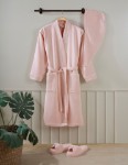 Picture of Manamo Azure Waffle Kimono Bathrobe Blush