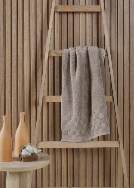 Picture of Manamo Checker Microcotton Face Towel Beige 50x85  