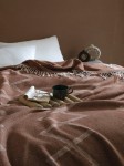 Picture of Manamo Diamond Cotton/Acrylic Blanket Single 160x230 Brown/Cream  