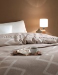 Picture of Manamo Diamond Cotton/Acrylic Blanket Single 160x230 Beige/Cream  