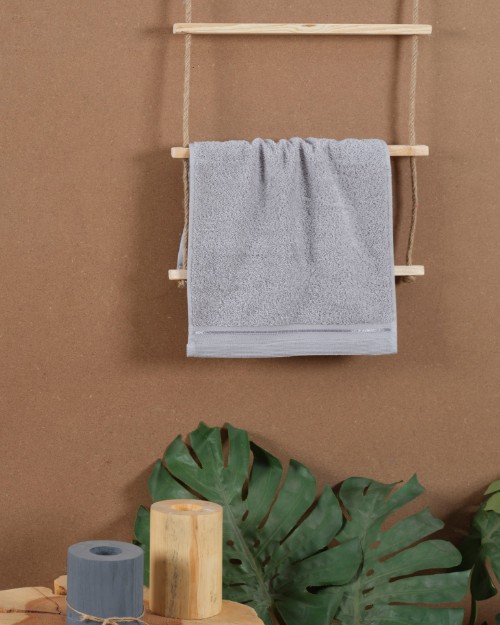 Picture of Manamo Atlas Solid Hand Towel Metal Gray 30X50