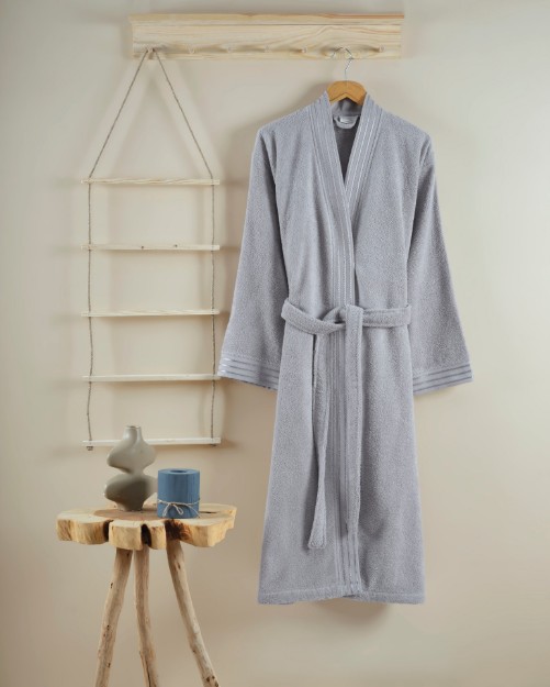 Picture of Manamo Atlas Kimono Bathrobe Metal Grey 2XL/3XL