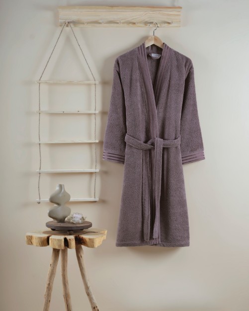 Picture of Manamo Atlas Kimono Bathrobe Mauve   S/M