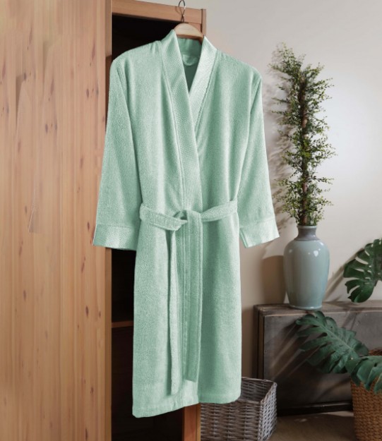 Picture of Manamo Pure Bamboo Kimono Bathrobe Cameo