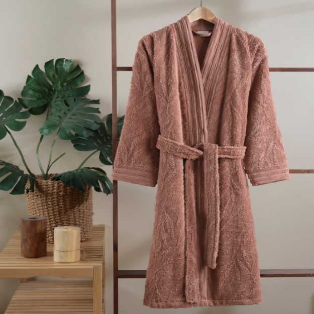 Picture of Manamo Berta Microcotton Kimono Bathrobe Amber