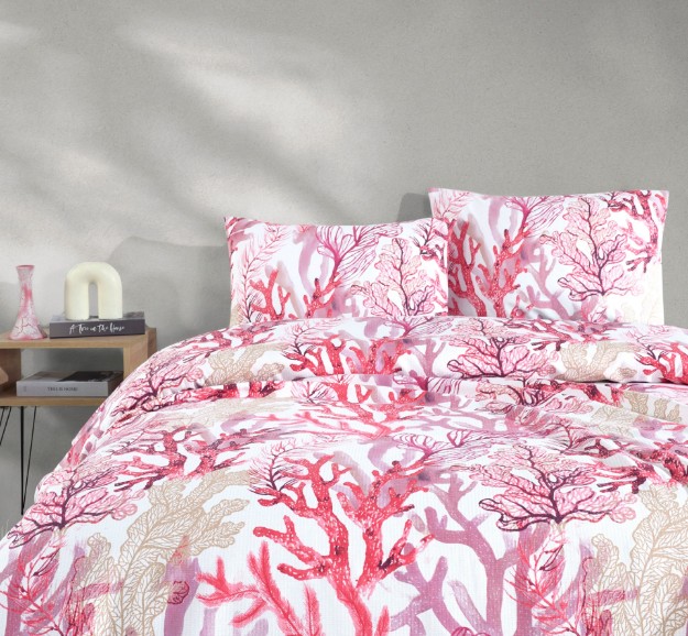 Picture of Manamo Coral Digital Printed Pike Bedspread 160x220   