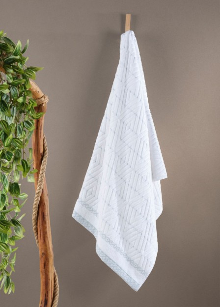 Picture of Manamo Boa Jacquard Bath Towel White 70x140 