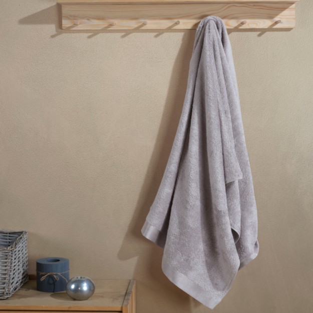 Picture of Manamo Pure Bamboo Bath Towel Grey 75x150  