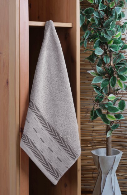 Picture of Manamo Samara Bath Towel Metal Grey 70x140   