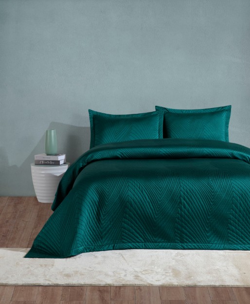 Picture of Manamo Zigzag Bedspread Set Green  240x250+50*70