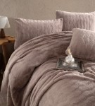 Picture of Manamo Fur Bed Cover Set 230X250+50x70(2pc) Cappucino