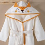 Picture of Manamo Fox Cream Hooded Bathrobe  2/3 Year