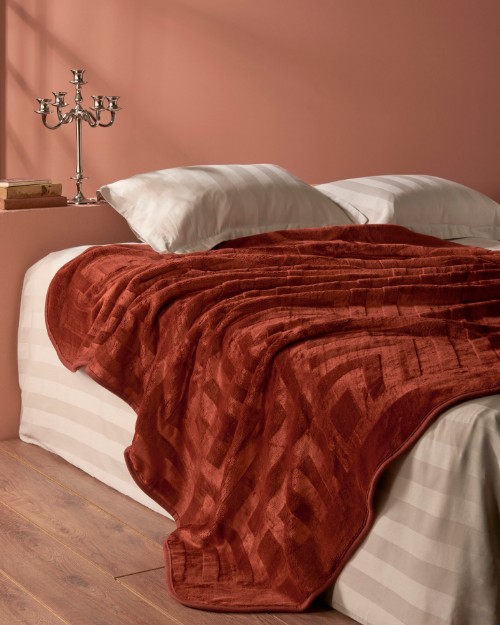 Picture of Manamo  Vizon Line Blanket 220X240 Terra