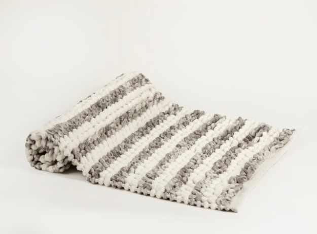 Picture of Manamo  Micro Chenille Bath Mat  Handwoven Grey 40x60 cm