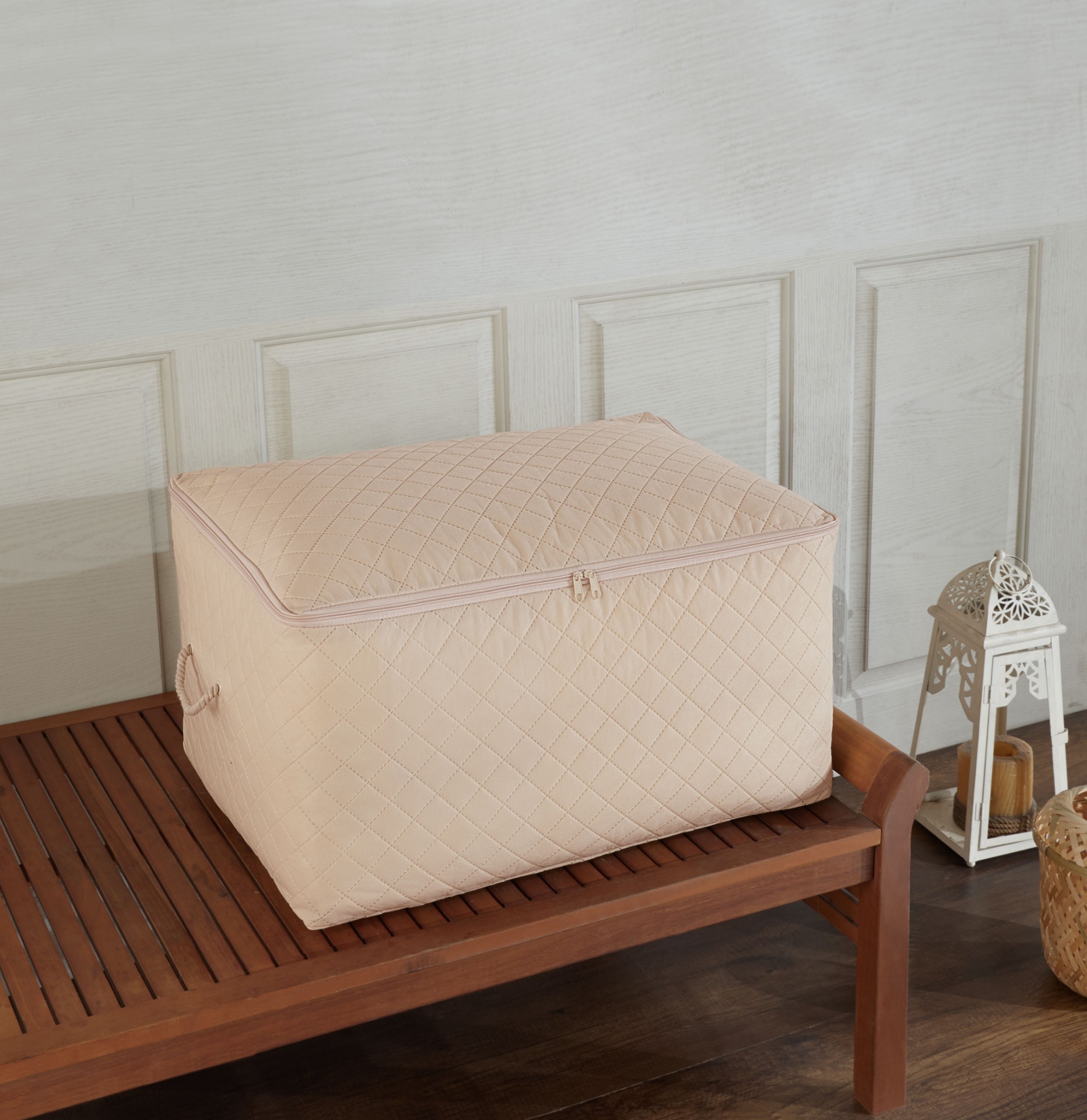 Manamo Plain Organizer Quilted Beige 64x41x35 cm - Manamo Home
