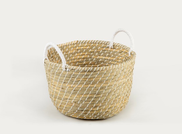 Picture of Manamo  Amy Basket Wicker Naturel/White 38x24 cm