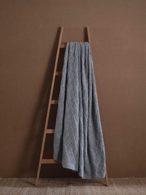 Picture of Manamo  Plaid Adult Knitted Throw  Grey 130x170 cm