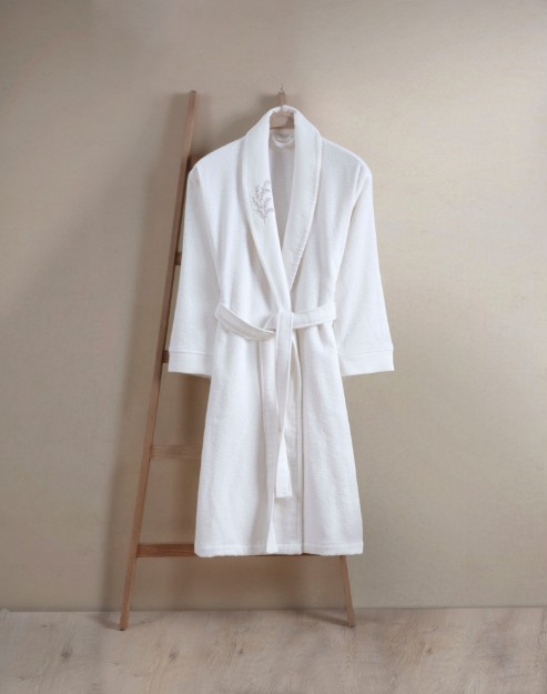 Picture of Manamo  Rachel Bathrobe Cotton Ecru S/M