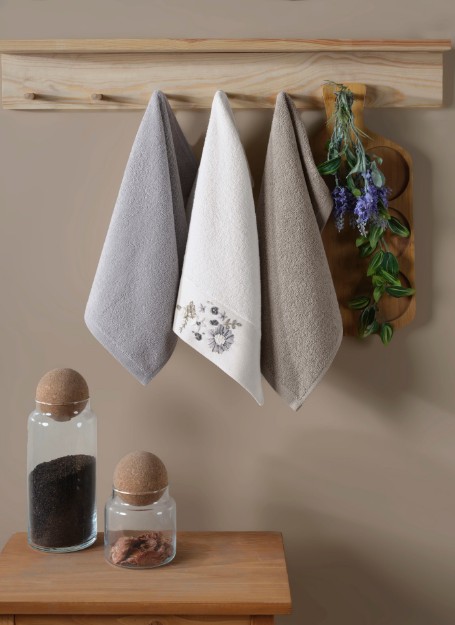 Picture of Manamo Hansel Hand Towel set Beige/Ecru/Grey 3x30X50 cm 