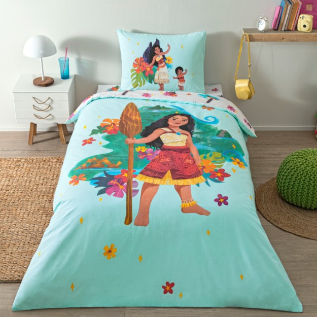 Picture of TAC Cotton Disney Moana Bed Linen Set Single Size 160x220+100x200+50x70 (1 pc)  