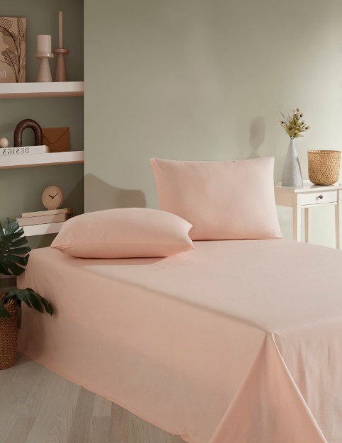 Picture of Manamo M&D Flat Bed Sheet & Pillow Case Cotton Blush Single Size 180x260+50x70 cm (1 pc)