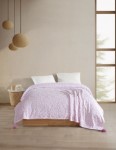 Picture of Manamo Rose Pike Cotton Towel White/Begonville Double Size 220x240 cm