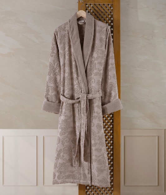 Picture of Manamo Stella  Jacquard  Bathrobe Beige 2XL/3XL