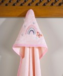 Picture of Manamo Butterfly & Rainbows  Baby Hooded Towel Silver Peony 90X90 cm