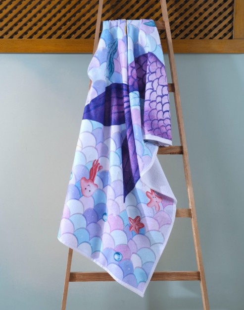 Picture of Manamo Kids Beach Towel Mermaid Tail Multi 70x140 cm