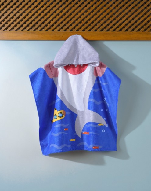 Picture of Manamo  Kids Pancho Happy Shark Multi 70x140 cm
