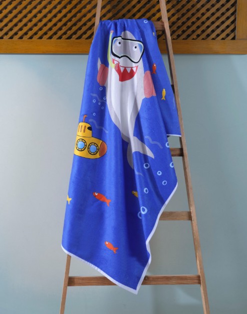 Picture of Manamo Kids Beach Towel Happy Shark Multi 70x140 cm