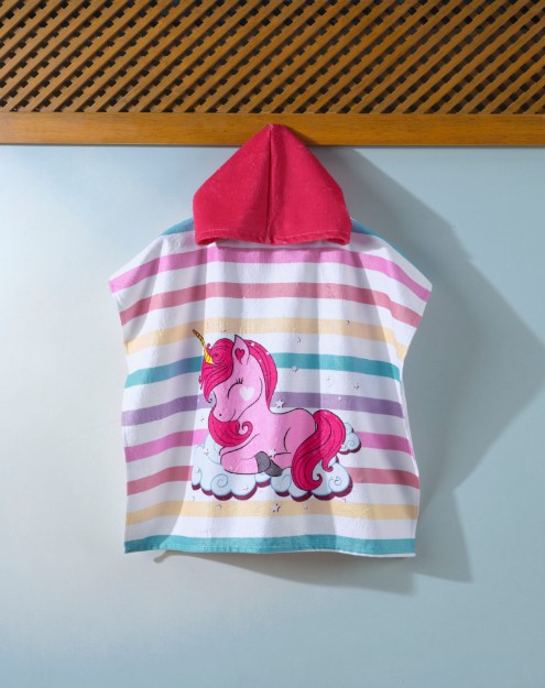 Picture of Manamo  Kids Pancho Happy Unicorn Multi 70x140 cm