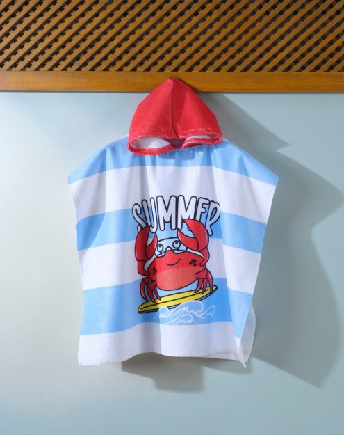 Picture of Manamo  Kids Pancho Summer Crab Multi 70x140 cm
