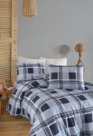 Picture of Manamo M&D Plaid Duvet Cover With Pillow Case Cotton Denim/Grey Single Size 160x220 cm+50X70 cm