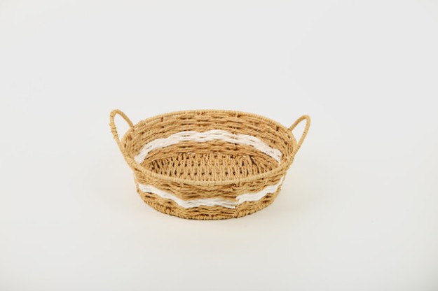 Picture of Manamo Pretty დეკორატიული კალათა დაწნული ნაცრისფერი 34x34x11 სმ