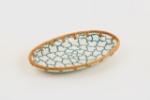 Picture of Manamo Dasia თეფში Ceramic/Rattan ლურჯი/თეთრი 20x12x2.5 სმ