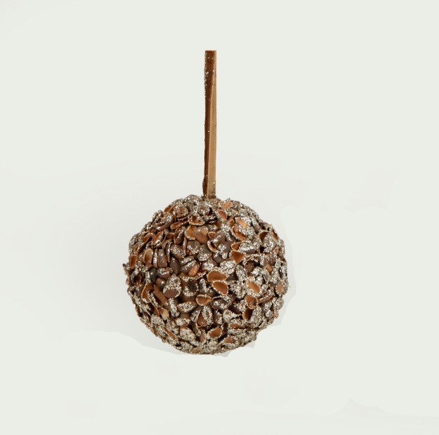 Picture of Manamo Circle Christmas Hanging Accessory  Natural/Champagne  10 cm