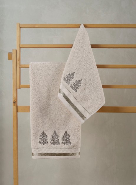 Picture of Manamo Trees Christmas Hand Towel Cotton Linen  30x45 სმ